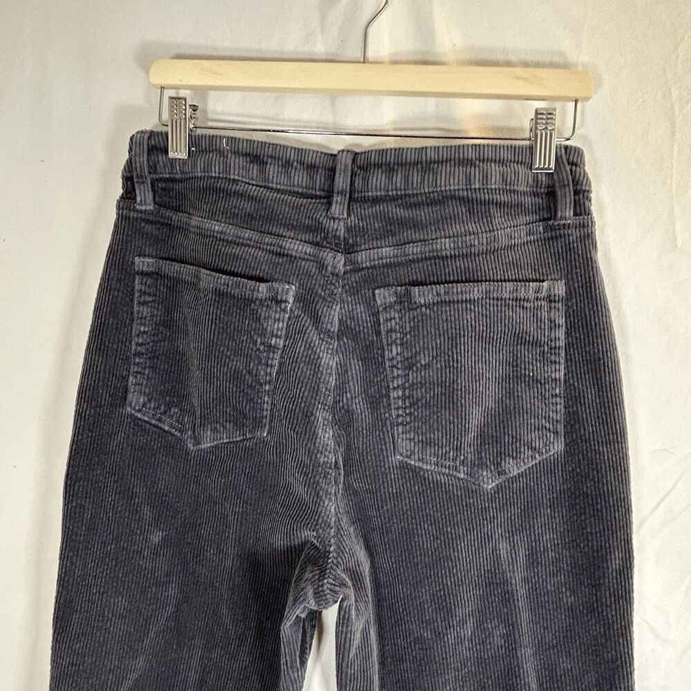 LOFT Blue Grey Corduroy Straight Leg Raw Hem Cropped Pants Womens Size 10/ 30" - Picture 6 of 14